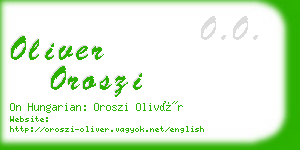oliver oroszi business card